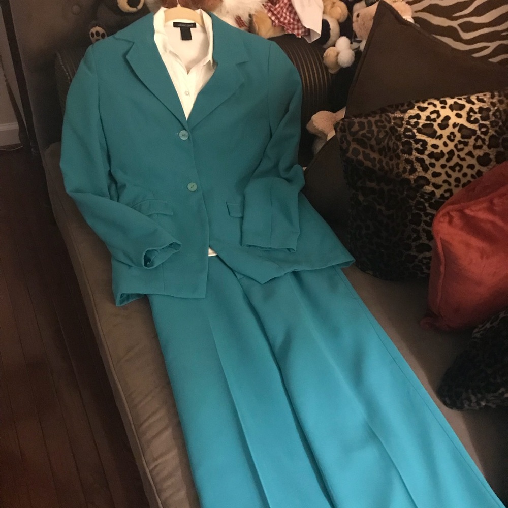 Blue Lined Pant Suit/Business Suit 10T